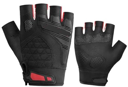 SNGUOQ fitnesshandskar halvfinger cykling sommar vår unisex utomhusskydd för fitness och träning (färg 2, S)