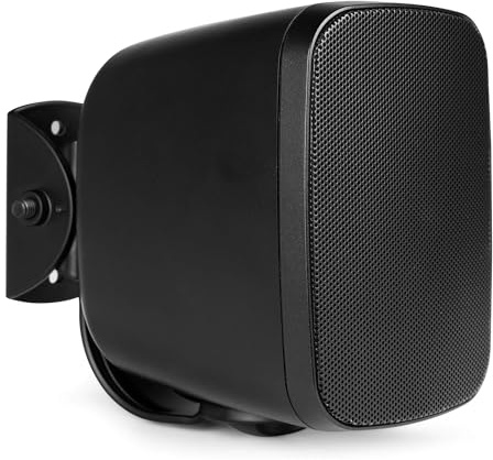 Power Dynamics BD30TB – Altavoz para Exterior Interior 100V 8 Ohm IPX5 con Soporte orientable woofer 3 Pulgadas para Musica Ambiente terraza Jardin Pared instalacion Profesional, Color Negro
