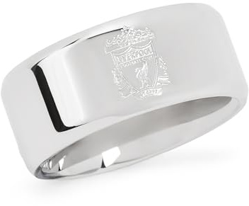 Official Licensed Stainless Steel Crest Band Ring - Mens/Unisex Football Fan Gift