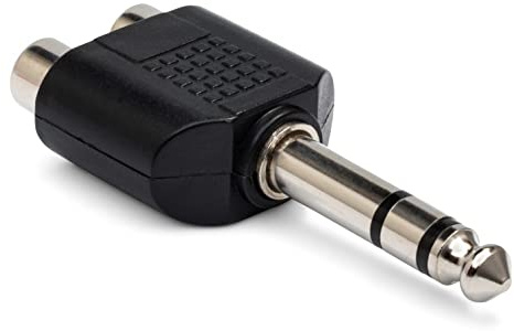 Hosa GPR-484, Adaptor, Dual RCA to 1/4 in TRS