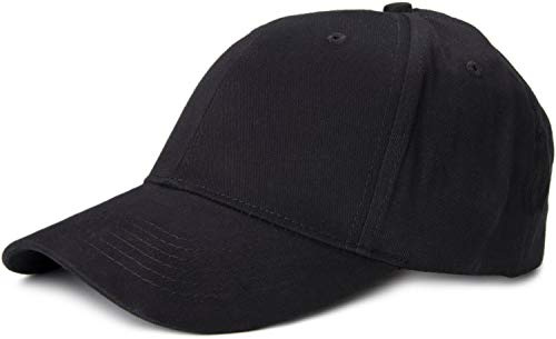 styleBREAKER Cappello da Baseball Unisex a 6 Pannelli, in Cotone Spazzolato, Chiusura Regolabile con Chiusura a Strappo, Design Monocromatico per Uomo e Donna, Nero