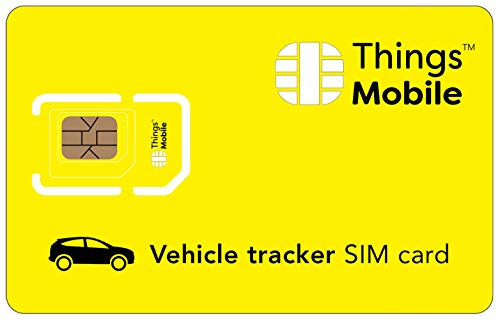 Carte SIM pour Tracker/Traceur GPS DE VÉHICULE -Things Mobile - avec Couverture Mondiale et réseau Multi-opérateur GSM/2G/3G/4G, sans coûts Fixes. 60€ de crédit Inclus