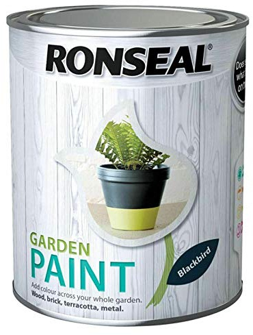 DIY & Tools Rainproof Exterior Outdoor Wood Shed Metal Brick Garden Paint - 2.5 Litre (Blackbird)