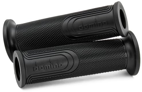 Domino Street Grips - Style Model- Black - Pair - Open Ends - Fits 7/8 (22mm) Handlebars