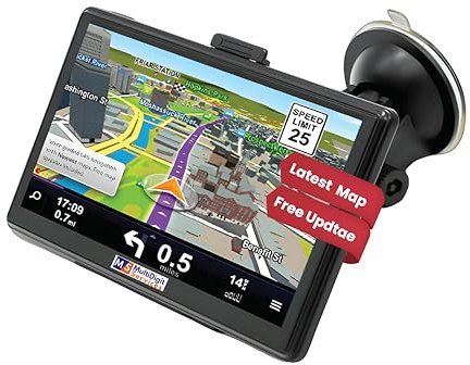MS Drive W500 BT Sat Nav | 7 Touchscreen GPS Navigation for Cars | 16GB Storage | Windows OS | Bluetooth | Lifetime Maps Included | High-Performance Sat Nav for Cars and Trucks