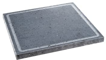 Parrilla Lava Grill_ Piedra volcánica natural del Etna antiadherente para horno y barbacoa (S 30 x 30 x 2 cm)