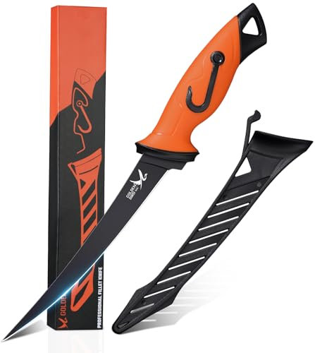 Golden Bird coltello per sfilettare pesce 19 cm 5Cr15mov coltello sfilettare pesce affilato a codolo intero coltelli giapponesi professionali con fodero