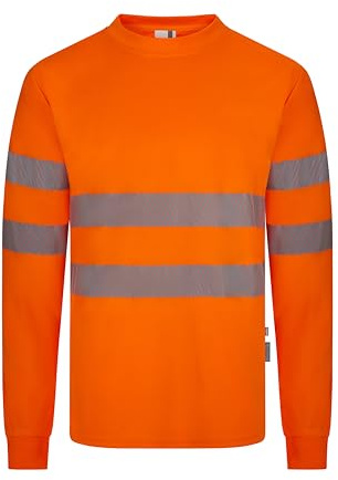 Velilla 305634 T-Shirt à Manches Longues en Polyester recyclé avec Bande segmentée Orange Fluo Taille M