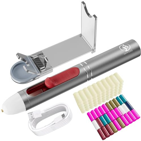 HHYSSG 20w Hot Glue Gun Pen Heat Up Quickly,Ergonomic Detail Tip Mini-Size Hot Glue Pen Super Adhesive Dripless Mini Glue Gun for Crafts, Gift for Her, Mom, DIYer, Women, Mothers Day