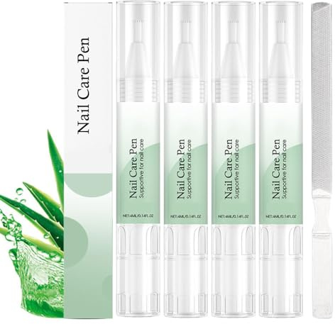 Lápiz para hongos en las uñas, lápiz para hongos en las uñas, lápiz para cuidado de uñas, cuidado de uñas, reparación de uñas para uñas y uñas de los pies (4 unidades)