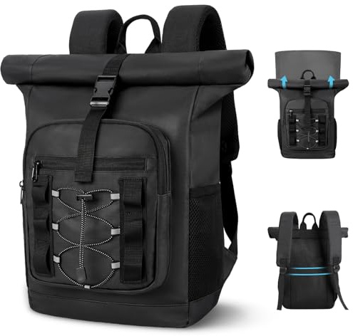 ISEYOU Zaino Termico Rolltop, 24L Grande Zaino Frigo per Uomini & Donne, Impermeabile & Tenuta di Perdite Portatile Borsa Termica Porta Pranzo per Picnic, BBQ, Campeggio, Spiaggia, Escursioni