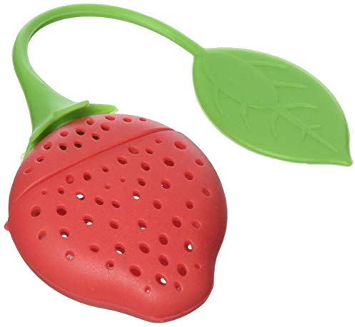 Strawberry Design Silicone Tea Infuser Strainer - Red and Green / Suitable for Use in Teapot, Teacup and More--A Wonderful Gift for An Avid Tea Drinker
