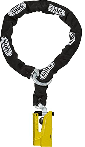 ABUS Granit Detecto XPlus 8077 Yellow 12KS Black Loop Kettenschloss