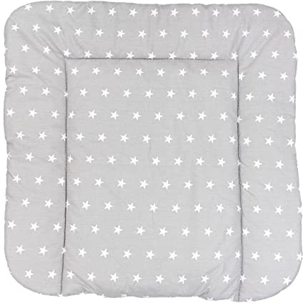 TupTam Materassino per Fasciatoio il cambio Pannolino Bebè, Stelle Grigio, 75 x 85 cm