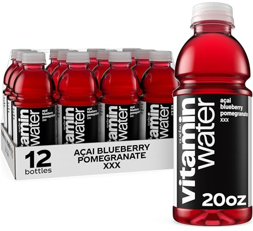vitaminwater XXX Açai Blueberry Pomegranate Nutrient Enhanced Flavored Water Beverage, 20 fl oz Bottles, 12 Pack