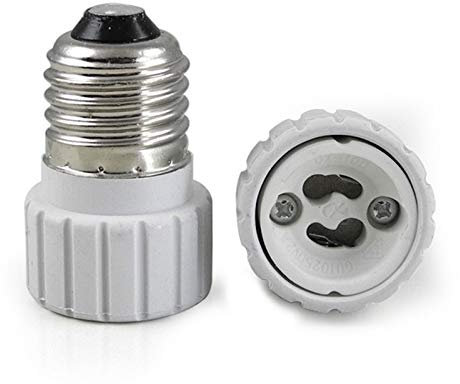 Adaptador convertidor portalámparas reductor bombillas casquillo de E27 a GU10