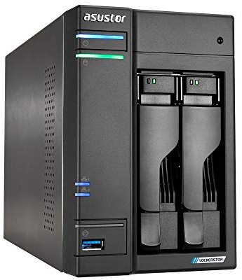 Asustor Lockerstor 2 Gen 2 AS6702T | 2 Bay NAS, Quad Core 2.0GHz CPU, 4 M.2 PCIe 3.0 SSD Slots, 2 2.5GbE Ports, 4GB RAM DDR4, Network Attached Storage (Diskless)