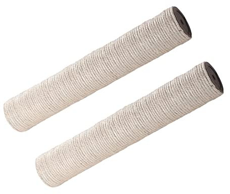 F Fityle Pet Scratch Post Ricarica Palo Naturale Sisal Corda Affilare Artiglio Giocattolo Diametro 7 cm, Fai da Te Cat Tiragraffi Sostituzione per Giocare, Beige 30 cm