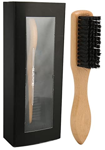 Cepillo para el Cuidado de la Barba, Cepillo para Barba de Madera para Alisar Y Promover el Crecimiento de la Barba, Cepillo para Bigote con Cerdas de Nailon para Peinado Y Limpieza Profunda, Regalo P