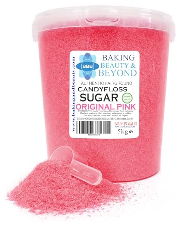 Baking Beauty and Beyond Premium Candy Floss Sugar 5kg - Original Pink Flavour
