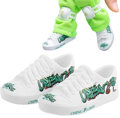 Skateboard Shoes - Finger Shoes, Skateboard Shoes | Shoes with Keyboard, Small Toys For Sneakers, Miniature Collectible Shoes, Small Toys For Shoes With T