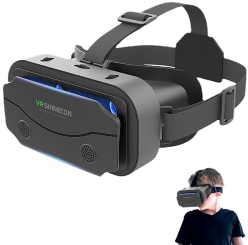 Casque de réalité virtuelle VR, lunettes 3D VR de jeu avec smartphone VR haute définition pour films, jeux et télévision, casque VR avec 3 bandeaux réglables,