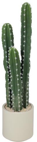 HOMCOM Pianta artificiale di cactus, grande 95 cm, piante artificiali in vaso, cactus a colonna, come vero cactus, decorazione per casa, ufficio, regali di inaugurazione della casa
