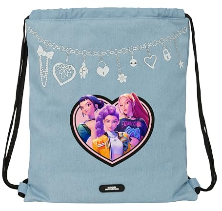 K-POP Demon Hunters - HUNTR/X - Grand sac à dos plat, idéal pour les enfants de différents âges, confortable et polyvalent, résistance, 35 x 40 cm