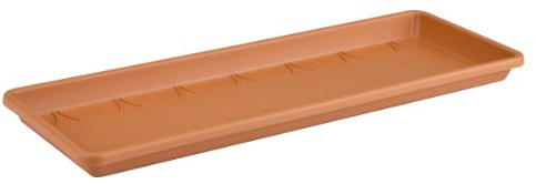 Elho Barcelona Balconnière Soucoupe 40 - Soucoupe pour Balcon & Extérieur - Ø 34.6 x H 2.8 cm - Marron/Terre Cuite