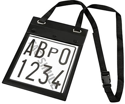 19907 PORTA TARGA DI PROVA AUTO DOPPIA TASCA ASTUCCIO CUSTODIA DOCUMENTI