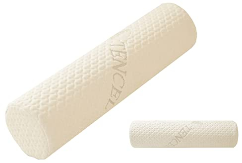 BlinBlin Nackenrolle aus Memory-Schaum, rundes Nackenrollkissen und abnehmbarer Bezug, lindert Nackenschmerzen (45 x 11,2 cm)