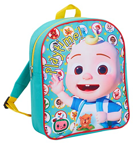 CoComelon Kinder-Rucksack für Jungen, Mädchen, Charaktere, Kindergarten-Rucksack, Lunchtasche, aqua, Einheitsgröße