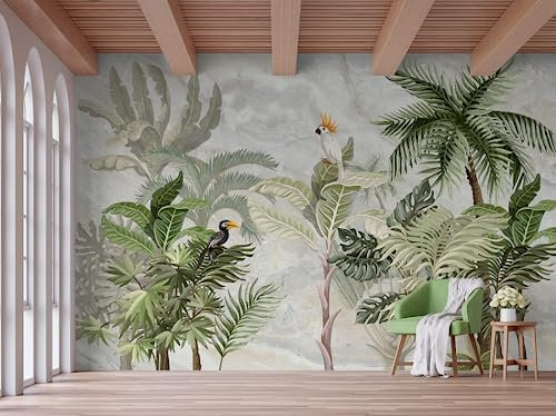 Naturempress Papel Pintado Pared 3D Papel Tapiz Tropical Banana Tree Jungle Fotomurales 3D Tv Fondo Pared Moderno Dormitorio Murales