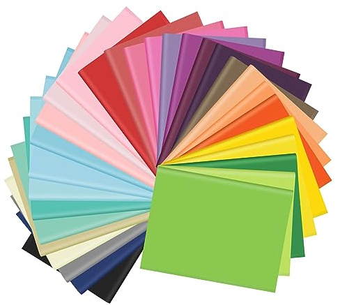 Morcheiong 120 hojas de papel de seda en 30 colores, papel de seda arcoíris a granel para envolver regalos para manualidades, manualidades, fiestas de cumpleaños florales, festivales (50 x 37 cm)