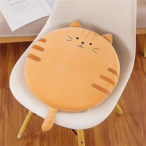 Sarah Duke Cuscino da seduta per bambini, rotondo, in memory foam, per la cameretta dei bambini, per la scuola (gatti)