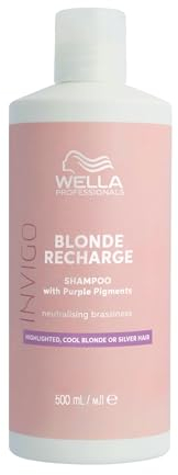Wella Professionals INVIGO BLONDE RECHARGE Shampoo – Für blondes Haar, Farbschutz & Neutralisierung, Silbershampoo, 500 ml