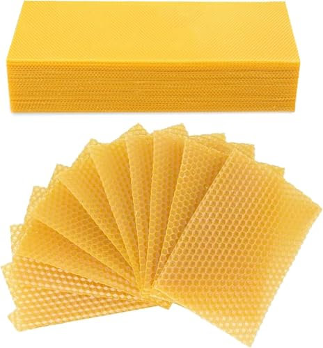 Byffoer Bienenwachs-Kerzen Bausatz für 30 Stück - Machen Sie Ihre Eigenen Kerzen für Geburtstag, Weihnachten (13.3 * 9CM)