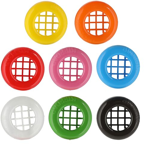 Flaskförslutare, uppsättning med 8 | Ø 2,8 x H 0,6 cm plast 8 färger | insektsskydd | flasklock återanvändbar