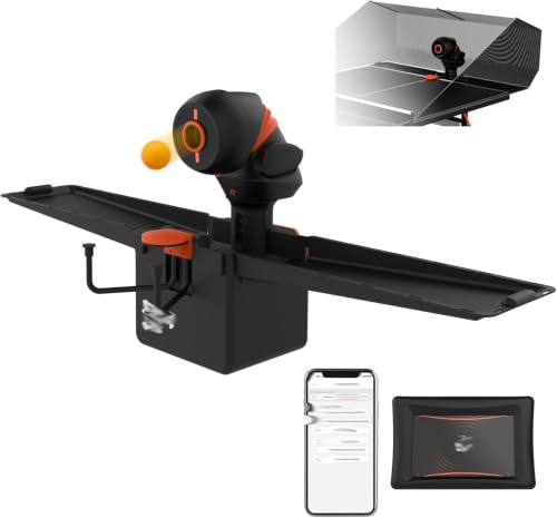 Automatic Table Tennis Robot With Net, 396 Pre-set Trajectories, Customizable Drills For Perfecting Skills, Ideal For Players Of All Levels