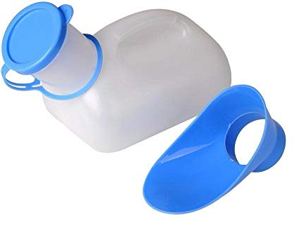 EROSPA® - Tragbare Mobile Toilette (Urinal) mit Tragegriff - 1.000 ml - Männer/Frauen/Kinder