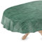 ANRO Tischdecke abwaschbar Wachstuch Wachstuchtischdecke Gartentischdecke Leinen-Optik Pflegeleicht Wasserabweisend 240 x 140 cm (Oval) Grün Schnittkante