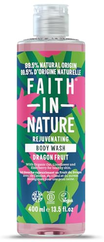 Faith In Nature Gel Doccia Naturale al Frutto del Drago, Rivitalizzante, Vegano e Cruelty Free, Senza SLS e Parabeni, 400 ml