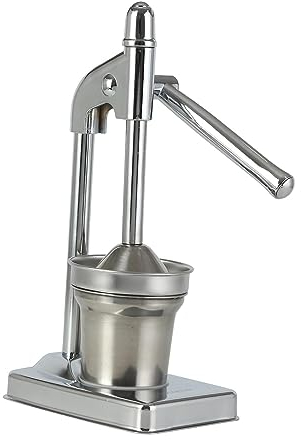 JISADER Exprimidor Manual de Naranja y Frutas, Prensa de Encimera de Metal Resistente, Gra, Argén