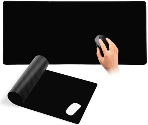Grand Tapis De Souris Gaming XXL - 900 X 400 mm - Gamer Mouse Pad - Matière recylé - Surface imperméable- Antidérapant - sous Main Bureau - (Noir)