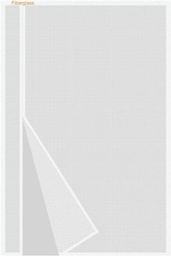 Fly Screen for Door as Roller Blind, Anti Mosquito Fly Screen, Insect Protection Blind, Fly Screen Blind for Patio Door, Living Room, Balcony Door(47x87inch) White