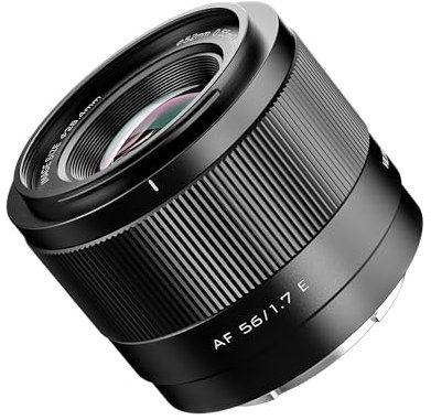 VILTROX 56mm f1.7 E Objetivo para Sony e-Mount 56mm F1.7 E Enfoque Automático de Gran Apertura Vertical APS-C Objetivo Compatible con Sony a6000 a6100 a6300 a6400 a6500 a6600 a6700 a7iv a7rv ZV-E100
