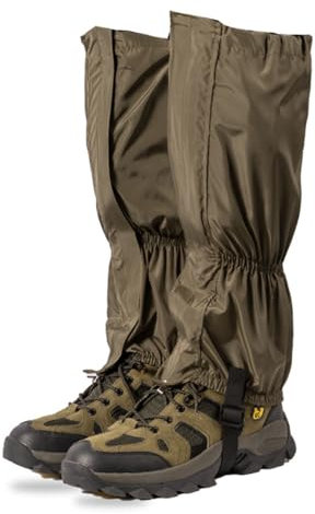 HSAJS Outdoor Gamaschen 210d wasserdichte Gamaschen Fabric Boot Gamaschen Zum Wandern Trekking Klettern Jagen Und Skifahren Unisex (Armeegrün)