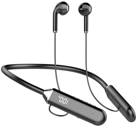 HondoKet Hals-headset, stereo-brusreducering, universell sport-öronheadsetmikrofon, trådlös, Bluetooth, hållbar, enkel installation