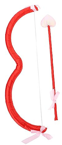 BESTonZON 1 Satz Amors Amor verbeugt Sich Plüsch Amor-Partydekorationen Kostüm Bausatz Fasching zubehör faschingsaccessoires Amor-Elemente-Stütze entzückende Foto-Requisite Stoff rot