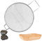 WEBROIL Splatter Shield & 100PCS Paper Liners for Ninja IG651,IG600,IG601 Foodi Air Fryer Accessories, Stainless Steel Splash Guard Replacement Parts for Ninja 6 in 1 Smart XL Indoor Grill Mesh Screen